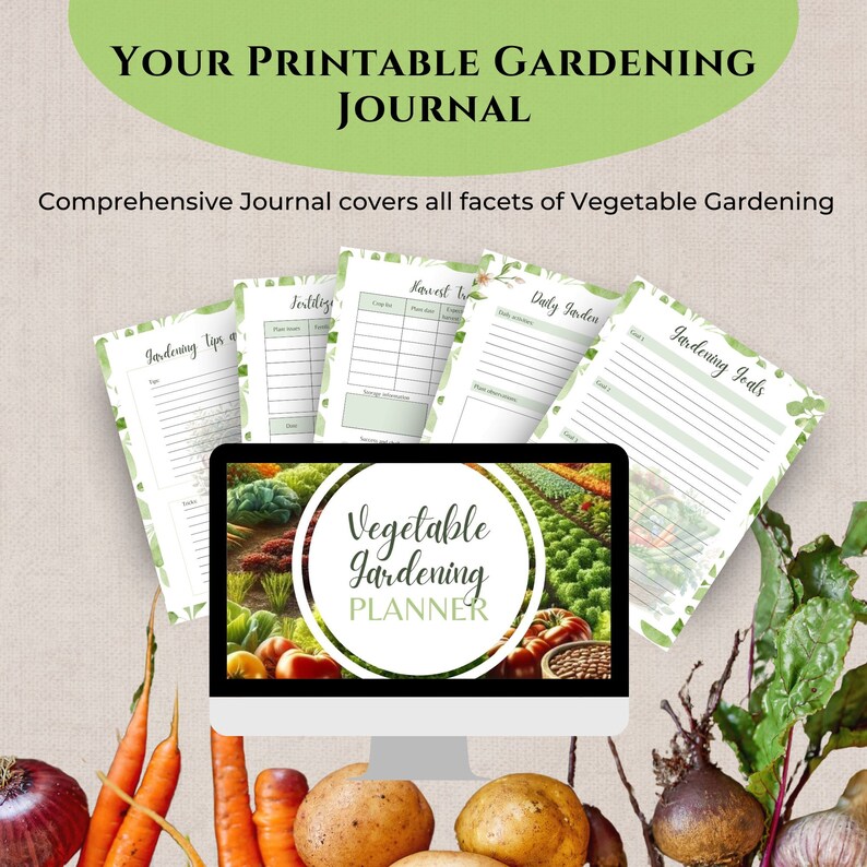 Vegetable Gardening Planner Printable, Vegetable Gardening Journal ...