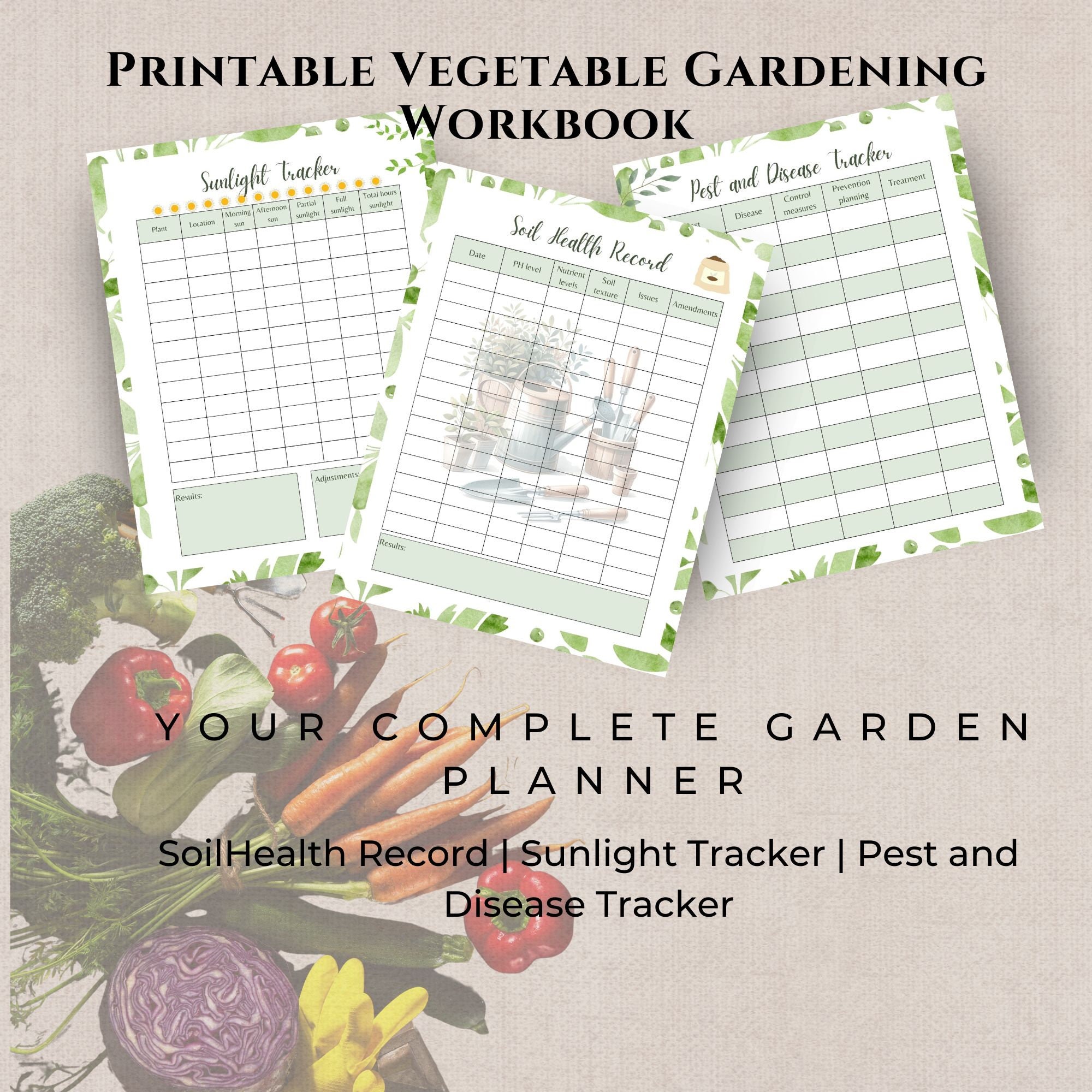 Vegetable Gardening Planner Printable, Vegetable Gardening Journal ...