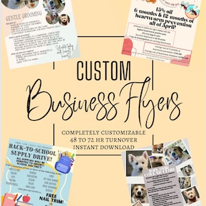 Custom Business Flyers / Small Business Ad