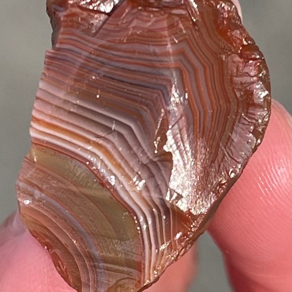 0.3oz Lake Superior Agate Fortification Shadow Banded LSA Beautiful Colors!!