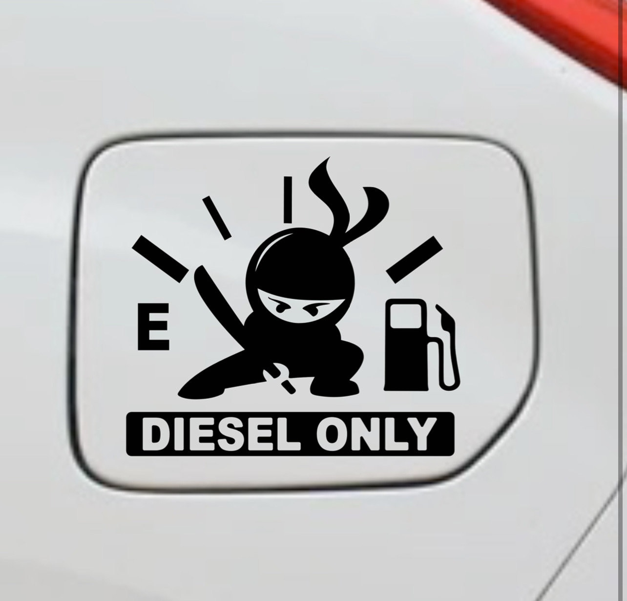 5pcs For DIESEL ONLY Vinyl Sticker Decal Label Oil Warning Fuel Cap Vinyl Safety