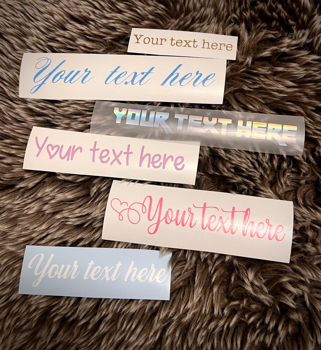 Custom Vinyl Text Decal. Create Your Own Personalized Sticker for Car ...