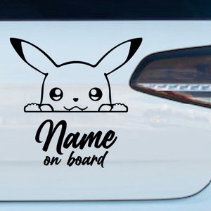 Personalisierter Pika-Look mit Namensaufkleber/-aufkleber.