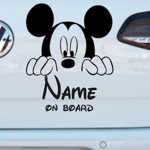 Personalized Mouse with name sticker / decal.