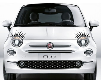 500 eyelashes left and right decal / sticker