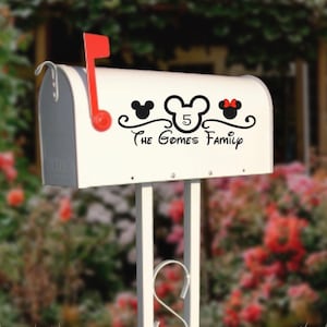 Personalized name mailbox sticker / decal.