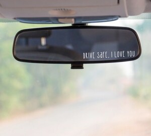 Lot De 10 Autocollants "Je T'Aime, Conduis Prudemment" Pour Rétroviseur - Vinyle Coloré - Décoration Voiture Motivante