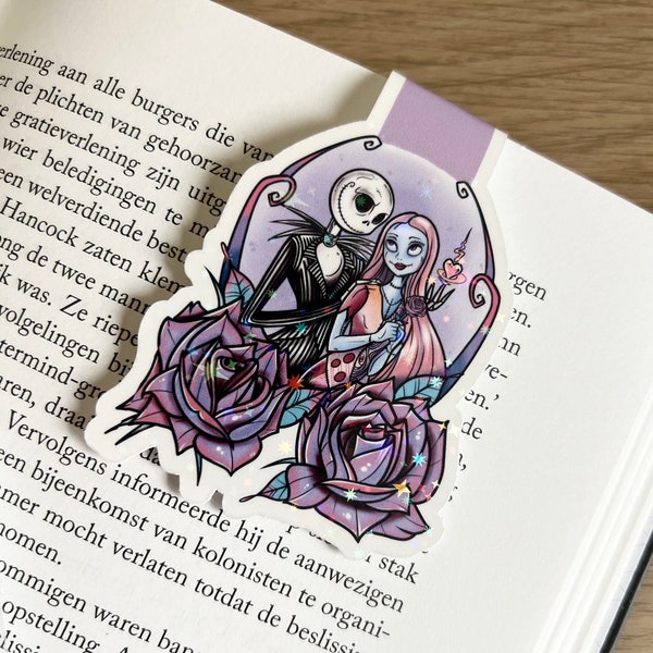 Magnetic bookmark Jack and Sally The nightmare before christmas.