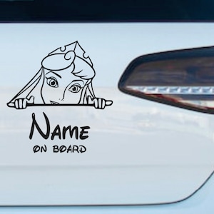 Personalized Aurora name on board sticker / decal.