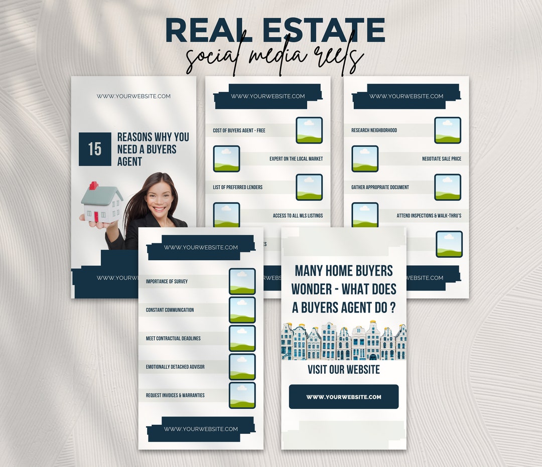 Real Estate Instagram Reel Templates Realtor Reel Cover Instagram Stories Templates Canva