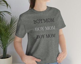 Boy Mom T-Shirt, Trendy Motherhood Tee