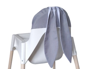 Insert with Rabbit Ears for Ikea Antilop Highchair / Grey Cushion for Antilop with Rabbit Ears / Rabbit Cushion gor Highchair