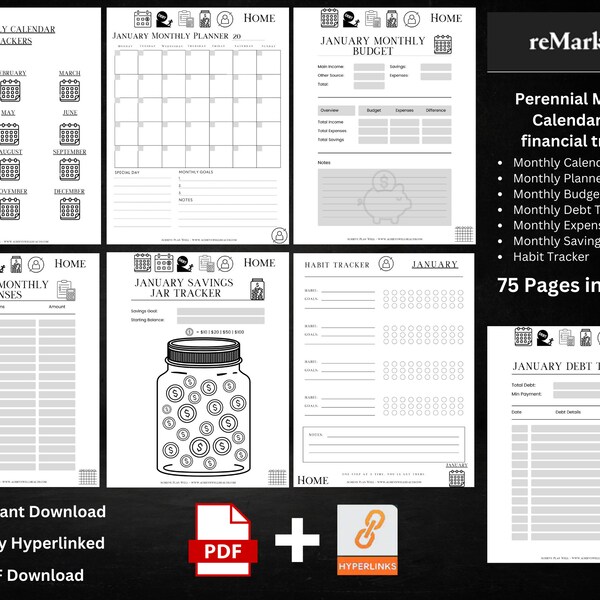 Remarkable 2 Budget Template Etsy