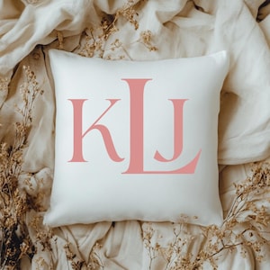 Personalized Initial Pillow, Custom Name Dorm Pillow, HS Grad Gift, College Freshman Decor, Monogram Throw Pillow, Dorm Room Accent