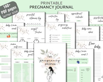 Pregnancy Planner Printable, Printable Pregnancy Journal, Expecting Mom Kit, From Bump to Baby, Hospital Bag Checklist, My Birth Plan, PDF