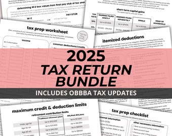 DIY Tax Prep for Beginners Step by Step Guide Printable Self Assessment Client Intake Forms Federal Income Tax Return Organization Planner