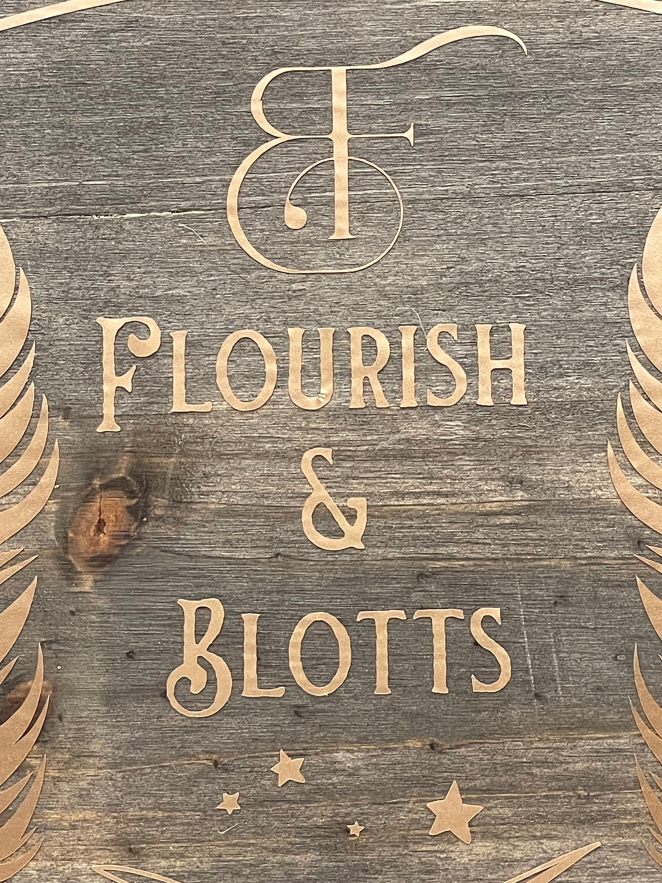 Flourish and Blotts Shop Sign - Etsy