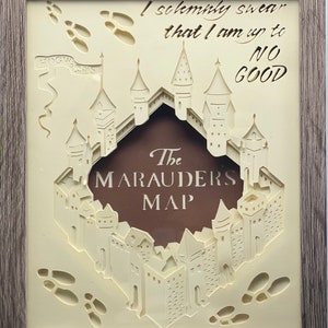 Marauder's Map Lighted Shadowbox