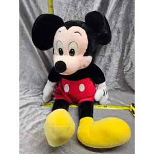 Disney Mickey Mouse Large 24 Inch Plush Stuffed Animal Classic Red Shorts Yellow image 8