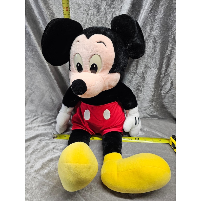 Disney Mickey Mouse Large 24 Inch Plush Stuffed Animal Classic Red Shorts Yellow image 8
