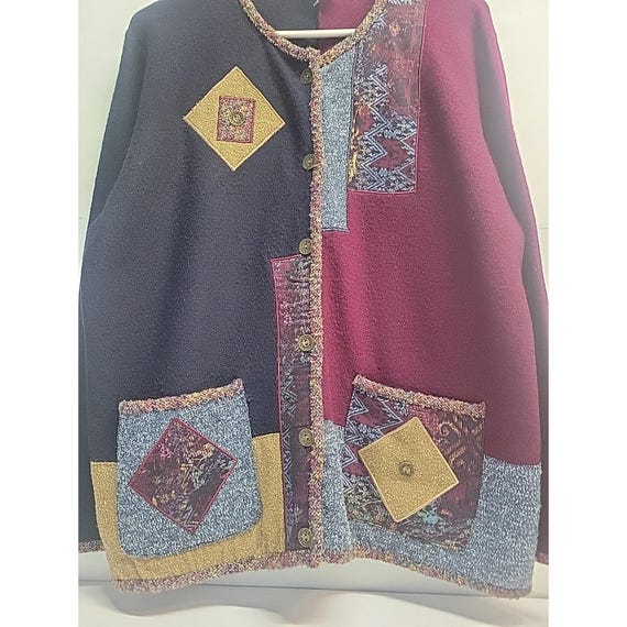 Koret Multicolored Button Front Wool Cardigan Swe… - image 6