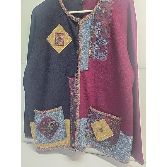 Koret Multicolored Button Front Wool Cardigan Swe… - image 3