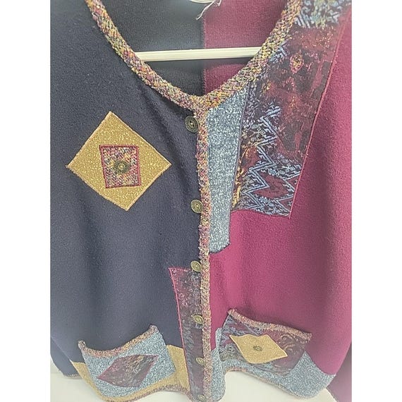 Koret Multicolored Button Front Wool Cardigan Swe… - image 10