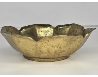 Vtg Collini Solid Brass Small Bowl Trinket Dish
