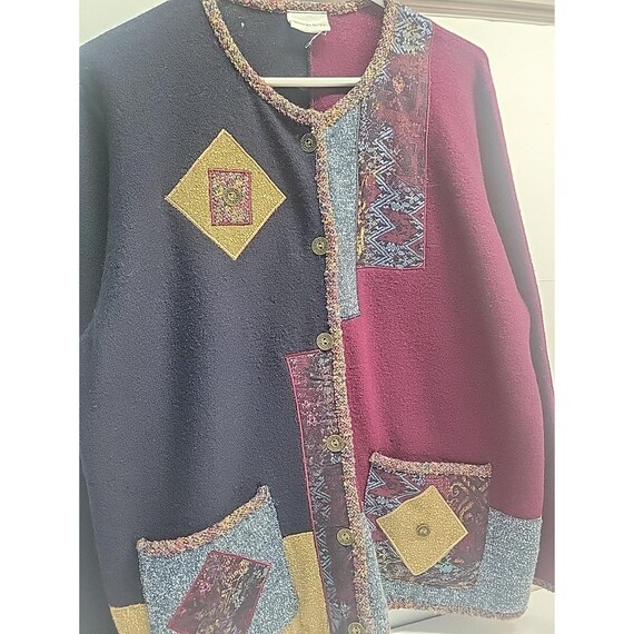 Koret Multicolored Button Front Wool Cardigan Swe… - image 2