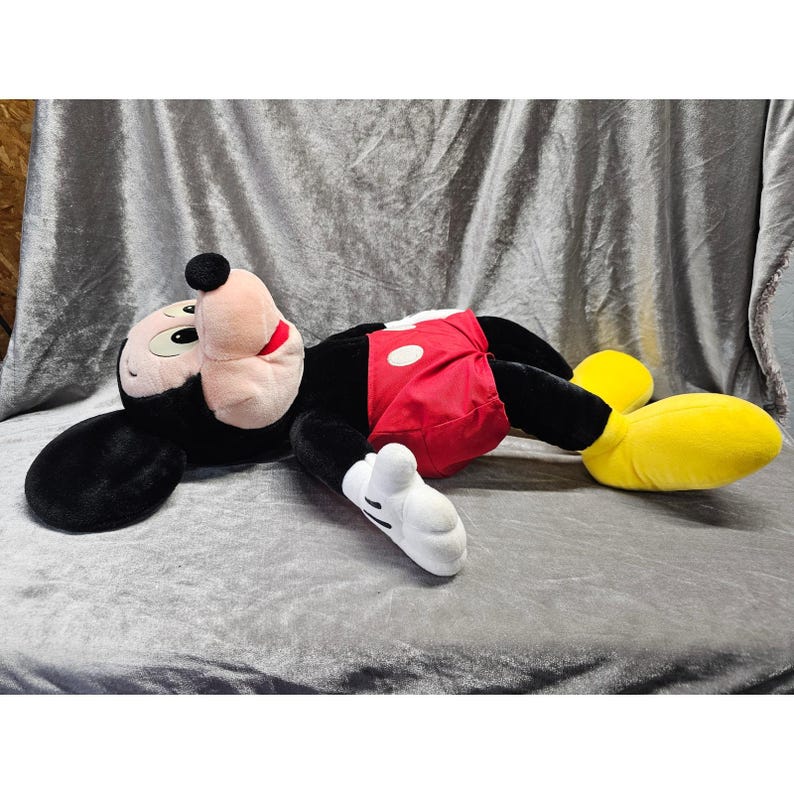 Disney Mickey Mouse Large 24 Inch Plush Stuffed Animal Classic Red Shorts Yellow image 5