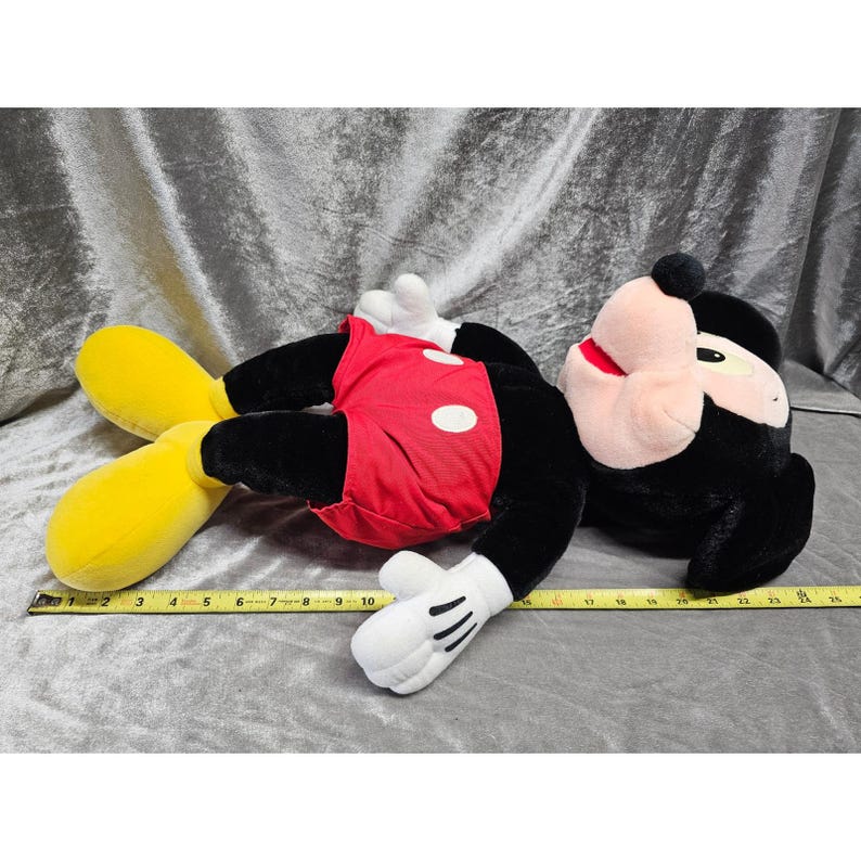 Disney Mickey Mouse Large 24 Inch Plush Stuffed Animal Classic Red Shorts Yellow image 6
