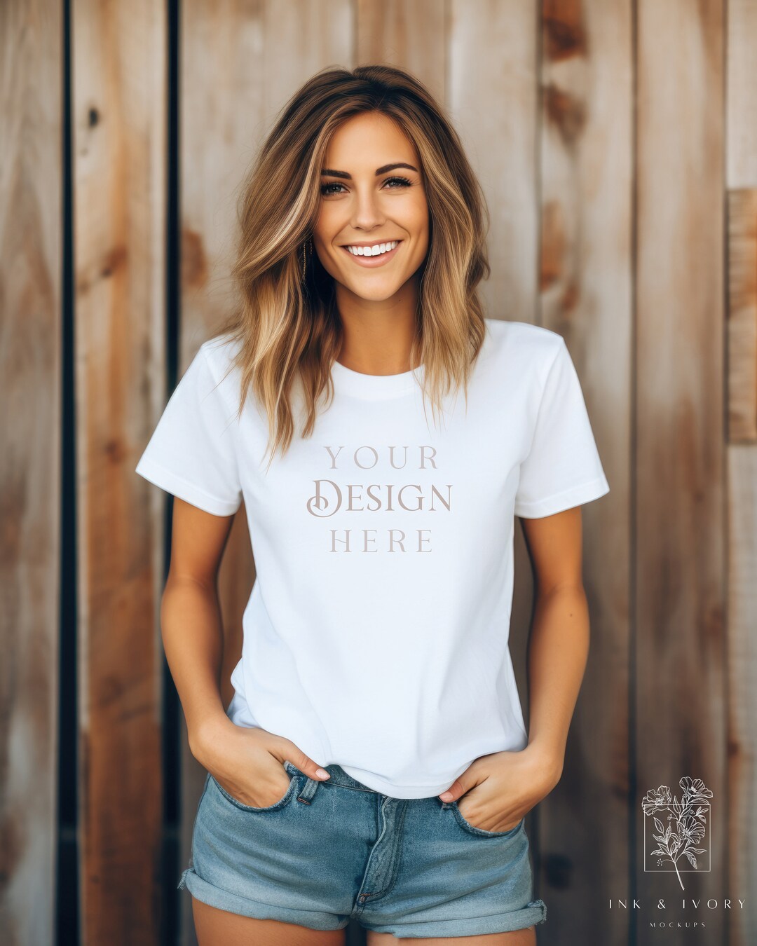 Gildan White T-shirt Mockup Trendy Tshirt Mockup Gildan - Etsy
