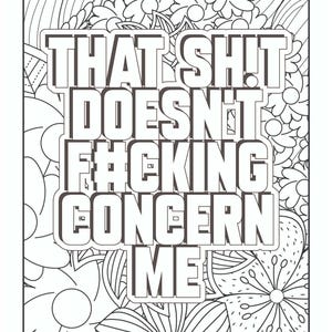 Swear Word Coloring, Adult Coloring Books, Adult Coloring Sheets, Swear Words Coloring, Relaxation Coloring, Anxiety Coloring Pages