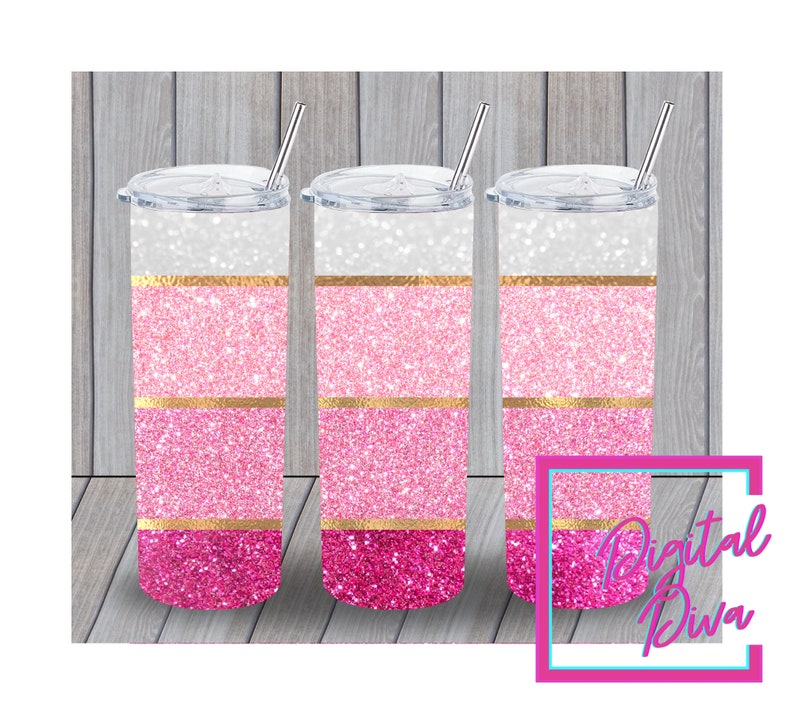 Pink Glitter Sublimation Waterslide Decal Printable Vinyl Art Etsy