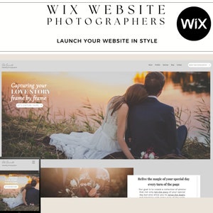 Wix Website Template for Photographers | Webpage for Wedding Photographers | Lifestyle Photographers | Coaches | Grey & White IN003