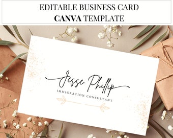 Business Canva Template – Digital Download Editable Custom Consulting Design Card