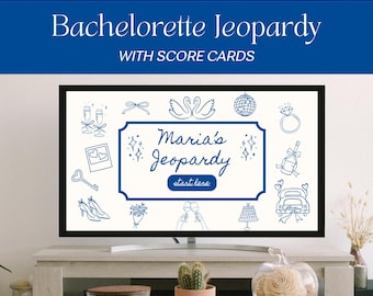 Bachelorette Jeopardy Game Template Something Blue Bridal Party Jeopardy PowerPoint Game Template Bachelorette Party Canva Game Template