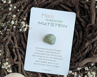 Mein magischer Mutstein Mutmacher  Glücksbringer kleines Geschenk Mitbringsel Geburtstag Einschulung Schule Mitgebsel Ostergeschenk Kind