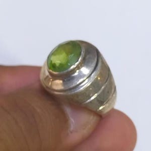 Peridot Stone, Natural Peridot, Peridot Ring, Unisex Ring, Statement Ring, Silver 925 Ring, Real Peridot Stone