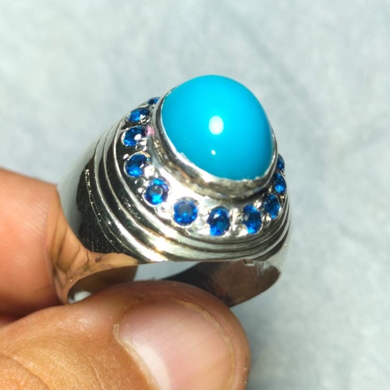 Elegant Ring Turquoise Stone Ring Beautiful Feroza Stone Ring For Men & Women Wear Ring Handmade Ring Gift Ring