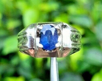 Natürliche blaue Saphir Ring Original Neelam Ring Top-Qualität Silber 925 Ring Saphir Geschenk Überraschung Ring