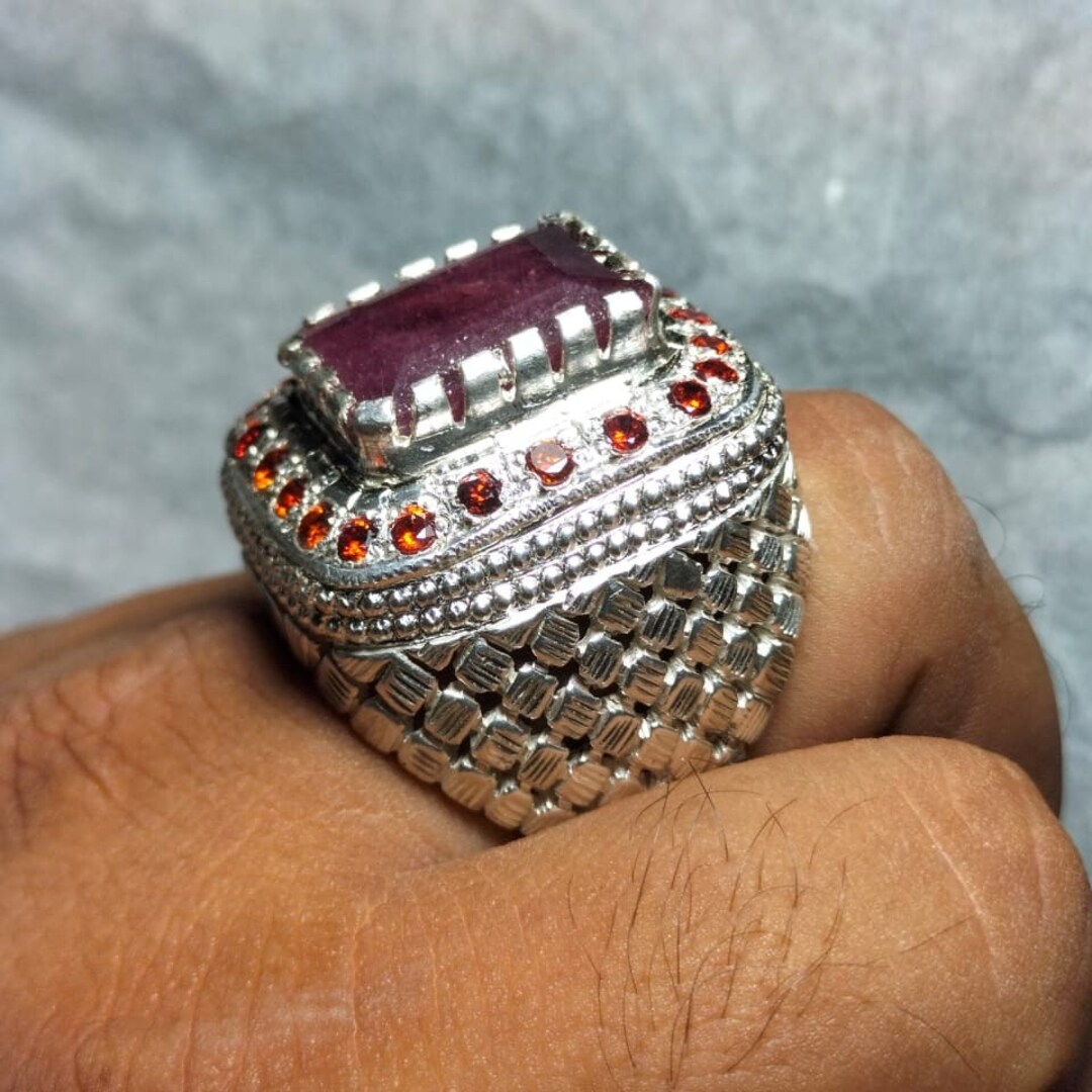Giant 20 Ct Plus Ruby Ring_natural African Ruby Ring - Big Ruby Ring ...