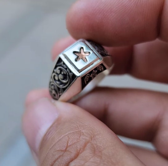 Handmade Ring With Hirz E Jawad Ring Shia Band Beautiful Ring Star