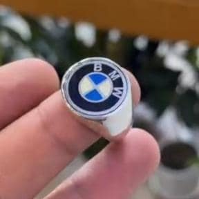 Bague BMW Argent 925 Fait Main - Bijou Réglable - Idée Cadeau - Turquie