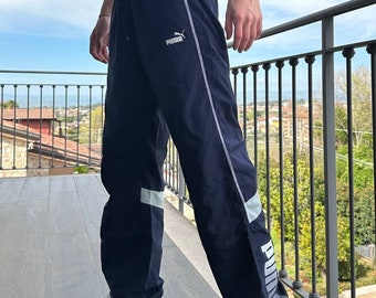 Vintage Puma paracaídas Track Pantalones holgados ajuste y2k