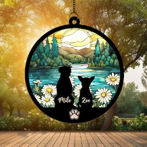 Atrapasol para perros personalizado con nombre, atrapasol conmemorativo para perros personalizado, regalo por la pérdida de un perro, regalo conmemorativo para perros, regalo por la pérdida de un cachorro, regalos en memoria