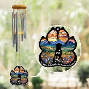 Custom Dog Memorial Wind Chime, Pet Sympathy Wind Chime, Pet Loss Windchime, Pet Memorial Suncatcher, Dog Remembrance Gift, Loss of Dog Gift