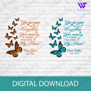 Memorial png voor sublimatie voor verlies van moeder, vader, vrouw, echtgenoot - In liefdevolle herinnering png-bestand - png voor shirts digitale download