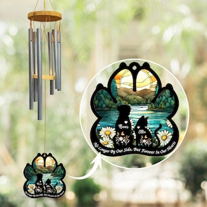 Custom Pet Sympathy Wind Chime, Pet Loss Windchime, Dog Memorial Wind Chime, Pet Memorial Suncatcher, Dog Remembrance Gift, Loss of Dog Gift