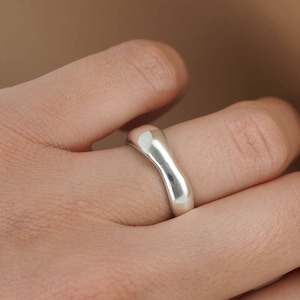 Chunky Sterling Silver Driftwood Stacking Ring